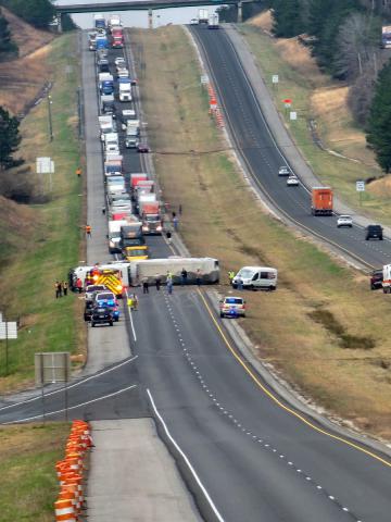 overturned truck