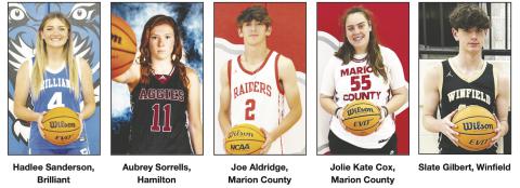 Five named to association’s all-state basketball team