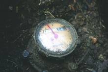An analog water meter in Hamilton is shown above.