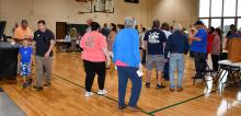 Although there were no extremely long lines when we arrived shortly before 8 a.m. to take this photo, local officials told us the voting lineup was out the door earlier on Tuesday, Nov. 5, at the E.T. Sims Jr. Neighborhood Facilities Building in Hamilton.