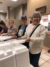 Also helping out with the Thanksgiving meals are, from left, Lindsey Shotts, Gena Holloway and Linda Richards.