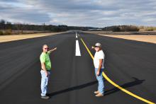 Local pilot Macon Harris took this expansive photo from the air showing the upgraded runway. Harris, 18, is a frequent flyer at the Marion County-Rankin Fite Airport.